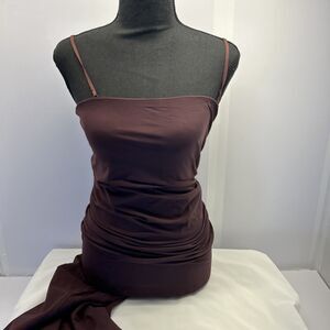 Fabletics Burgundy Seamless Convertible Maxi Dress Stretch SZ S New w/ Tags